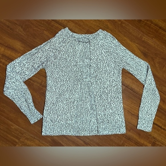 Alya Black & White Sweater with Cut-Out Shoulders & Pretty Openings on Back - Picture 8 of 8